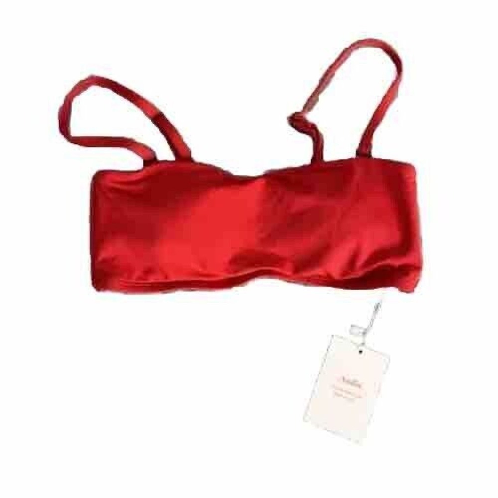 Andie Swimwear The Rio Top Women Sz XS Bandeau Bikini Top Removable Strap NEW